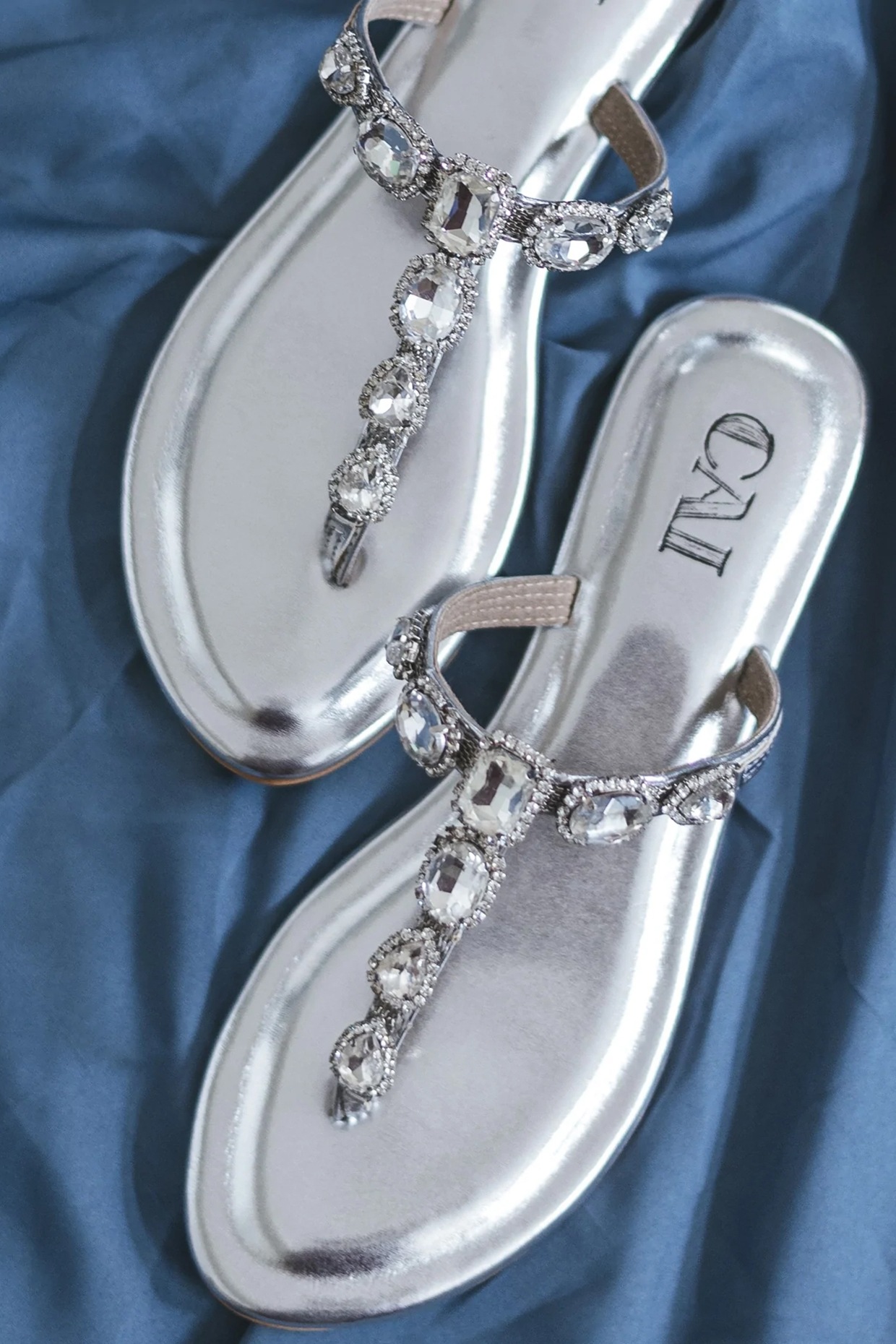 GWTAECH Silver Sandals for Women Dressy Flat T-Strap Thong India | Ubuy